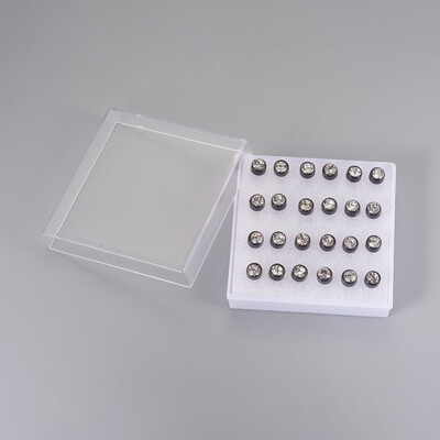 Rhinestone Stud Earrings with Ear Nuts Plastic Findings Flat Round Crystal 6x4mm Pin 09mm 12pairsbox
Rhinestone Stud Earrings with Ear Nuts Plastic Findings Flat Round Crystal 6x4mm Pin 09mm 12pairsbox