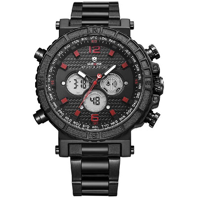 WEIDE WH6305 Quartz Digital Electronic Watch Three Sub-Dials Dual Time Date Week Time Display 3ATM Waterproof Timer Business Men F
WEIDE WH6305 Quartz Digital Electronic Watch Three Sub-Dials Dual Time Date Week Time Display 3ATM Waterproof Timer Business Men F