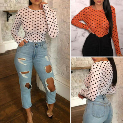 Fashion Women Fashion T-Shirts Retro Polka Dot Party Blouses t Shirt Ladies Tops
Fashion Women Fashion T-Shirts Retro Polka Dot Party Blouses t Shirt Ladies Tops