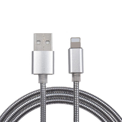 33Ft 8-pin Lightning Metal Spring Charging Cable Sync Data Line Cord for iPhone 8 X iPad Pro
33Ft 8-pin Lightning Metal Spring Charging Cable Sync Data Line Cord for iPhone 8 X iPad Pro