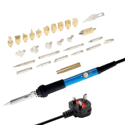 28PCS 60W Electric Adjustable Temperature Welding Soldering Iron Kit Carving Pyrography Tool Wood Embossing Burning Soldering Pen
28PCS 60W Electric Adjustable Temperature Welding Soldering Iron Kit Carving Pyrography Tool Wood Embossing Burning Soldering Pen