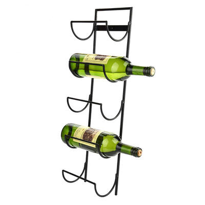 Greensen 5 Bottles Red Wine Rack Display Shelf Stemware Holder Storage Stand Decor