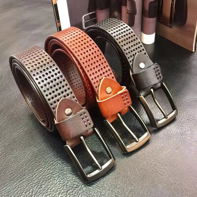 Simple Korean version of the alloy pin buckle pants belt trend business pants with men punching inch five-layer leather
Simple Korean version of the alloy pin buckle pants belt trend business pants with men punching inch five-layer leather