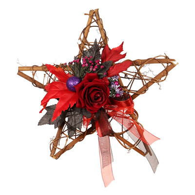 Halloween Decoration Star-Shaped Wooden Frame Artificial Flowers Garland Accessories Wreath Hanging Festival Props
Halloween Decoration Star-Shaped Wooden Frame Artificial Flowers Garland Accessories Wreath Hanging Festival Props