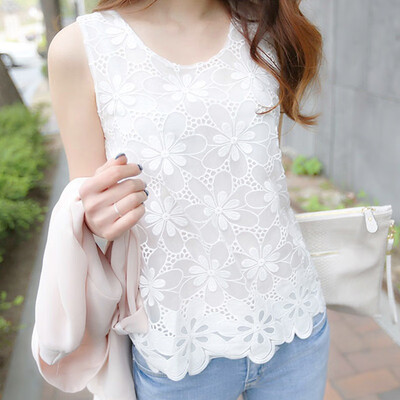 Summer Tops Womens Blouse Shirt Daily basics Lace Elegant Sleeveless Crochet Casual Holidays Plus Size Femme
Summer Tops Womens Blouse Shirt Daily basics Lace Elegant Sleeveless Crochet Casual Holidays Plus Size Femme