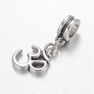 Tibetan Style Alloy Large Hole European Dangle Beads Yoga Theme Ohm Pendants Antique Silver 27mm Hole 5mm
Tibetan Style Alloy Large Hole European Dangle Beads Yoga Theme Ohm Pendants Antique Silver 27mm Hole 5mm