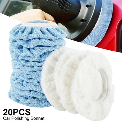 20 Packs Car Polisher Pad Bonnet Set Soft Microfiber Waxers Polishing Bonnet Auto Care Buffing Pad Cover for Car Polisher
20 Packs Car Polisher Pad Bonnet Set Soft Microfiber Waxers Polishing Bonnet Auto Care Buffing Pad Cover for Car Polisher