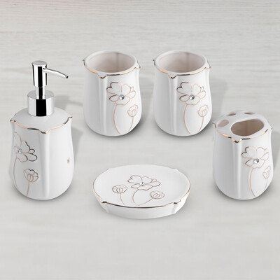 Greensen 5PCS Ceramic Marble Bathroom Set Toothbrush Cup Holder Toilet Storage Accessories Soap Dispenser Bathroom Set
Greensen 5PCS Ceramic Marble Bathroom Set Toothbrush Cup Holder Toilet Storage Accessories Soap Dispenser Bathroom Set