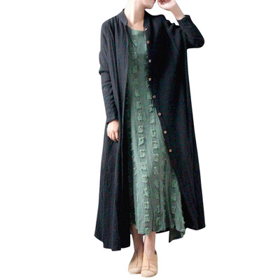 Toponeto Women Cotton Solid Button Long Sleeve Thin Coat Maxi Jacket Coat Cardigan BKL
Toponeto Women Cotton Solid Button Long Sleeve Thin Coat Maxi Jacket Coat Cardigan BKL