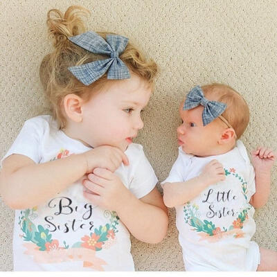 2017 Newborn Infant Toddler Baby Kids Girls Big Sister T Shirts Little Sister Matching Clothes Jumpsuit Romper Outfits Set
2017 Newborn Infant Toddler Baby Kids Girls Big Sister T Shirts Little Sister Matching Clothes Jumpsuit Romper Outfits Set