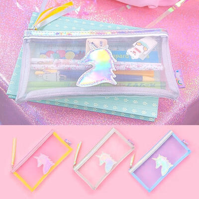 New Transparent Paillette unicorn Silica Gel PVC Plastic Pencil Bag Pencil Case Cosmetic Bag School Supply
New Transparent Paillette unicorn Silica Gel PVC Plastic Pencil Bag Pencil Case Cosmetic Bag School Supply