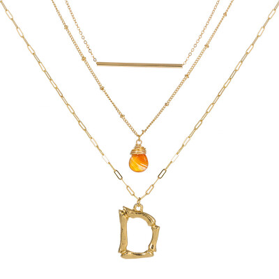 Small Orange stone Gold Metal Bamboo 2cm 26 Letter Alphabet A-Z Minimalist Initial Pendant Necklace Fashion Twist Chain Jewelry
Small Orange stone Gold Metal Bamboo 2cm 26 Letter Alphabet A-Z Minimalist Initial Pendant Necklace Fashion Twist Chain Jewelry