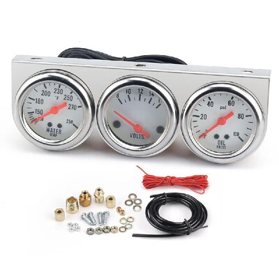Universal Car 2 52mm Chrome Volt Water Temp Gauge Oil Pressure Gauge Triple 3 Gauge Set Gauges Kit
Universal Car 2 52mm Chrome Volt Water Temp Gauge Oil Pressure Gauge Triple 3 Gauge Set Gauges Kit