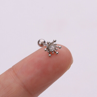 1Pc Cz Cartilage Stud Moon Star Heart Cross Flower Crown Helix Piercing Tragus Stud Conch Earring
1Pc Cz Cartilage Stud Moon Star Heart Cross Flower Crown Helix Piercing Tragus Stud Conch Earring