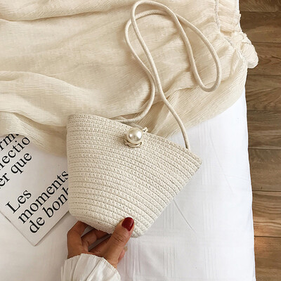 Tailored Women Retro Pearl Hand-Woven Straw Bag Summer Travel Bucket Bag Shoulder Bags
Tailored Women Retro Pearl Hand-Woven Straw Bag Summer Travel Bucket Bag Shoulder Bags