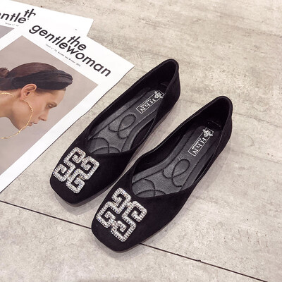 Female summer flat-bottomed fairy wind with diamond square head shoes Korean version of soft bottom shallow mouth boat shoes late
Female summer flat-bottomed fairy wind with diamond square head shoes Korean version of soft bottom shallow mouth boat shoes late