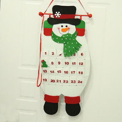 Christmas Countdown Calendar Felt Cloth Santa Claus Snowman Elk Ornaments Xmas Gift New Year Home Office Pendant Decoration Prop
Christmas Countdown Calendar Felt Cloth Santa Claus Snowman Elk Ornaments Xmas Gift New Year Home Office Pendant Decoration Prop