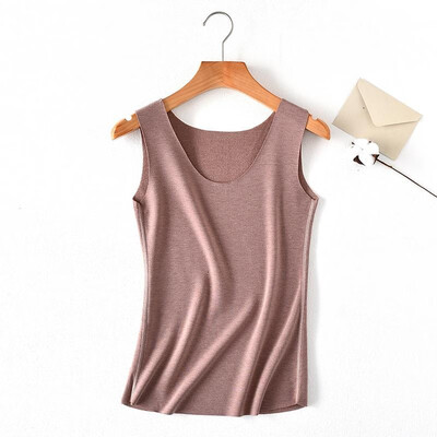 Women Tank Top Solid Color Stretch Seamless Thermal Warm Lined Round Neck Sleeveless Casual Bodycon Tops
Women Tank Top Solid Color Stretch Seamless Thermal Warm Lined Round Neck Sleeveless Casual Bodycon Tops