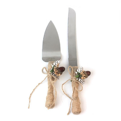 Stainless Steel Wedding Cake Knife & Server Set Burlap Twine Handle with Artificial Flower Cake Cutlery for Wedding Anniversary Bi
Stainless Steel Wedding Cake Knife & Server Set Burlap Twine Handle with Artificial Flower Cake Cutlery for Wedding Anniversary Bi