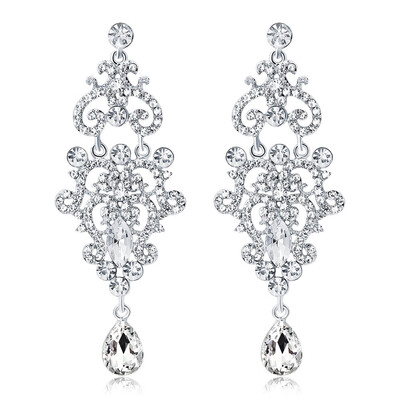 Vintage Teardrop Silver Color Crystal Female Long Drop Earring Chandelier Bridal Pendant Dangle Earrings for Women
Vintage Teardrop Silver Color Crystal Female Long Drop Earring Chandelier Bridal Pendant Dangle Earrings for Women
