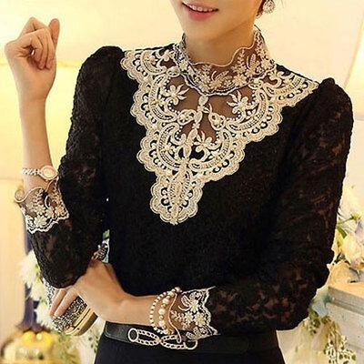 Women Fashion Floral Lace Long Sleeve Shirts Slim Blouse Ladies Casual Soft Patchwork Tops
Women Fashion Floral Lace Long Sleeve Shirts Slim Blouse Ladies Casual Soft Patchwork Tops