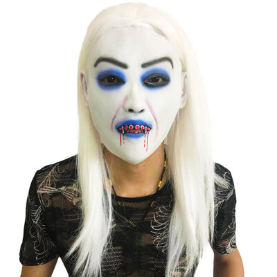 Women Girl Pullover Funny Horror White-haired Witch Mask Halloween Cosplay Costume Props
Women Girl Pullover Funny Horror White-haired Witch Mask Halloween Cosplay Costume Props