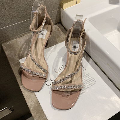 Summer Womens Shoes Korean Version Baitao Roman Fine-heeled Water Diamond One Word Buckle Fairy Wind Sandals ins Tide
Summer Womens Shoes Korean Version Baitao Roman Fine-heeled Water Diamond One Word Buckle Fairy Wind Sandals ins Tide
