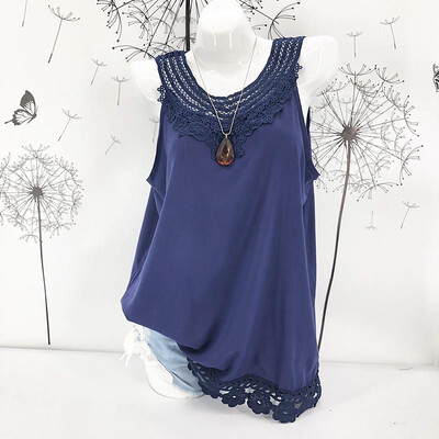 Boho Women Plus Size Tank Top Solid Floral Crochet Lace Round Neck Sleeveless Long Casual Blouse
Boho Women Plus Size Tank Top Solid Floral Crochet Lace Round Neck Sleeveless Long Casual Blouse