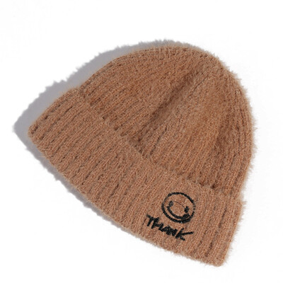 Lady Redwood Hat Smiling Face Embroidered Wool Hat Student Lovely Mink-like Wool Knitted Hat Daily Headgear in Autumn&Winter
Lady Redwood Hat Smiling Face Embroidered Wool Hat Student Lovely Mink-like Wool Knitted Hat Daily Headgear in Autumn&Winter
