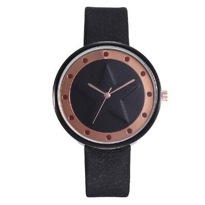 Women Five-Pointed Star Pattern Rivet Time Watch Student PU Leather Band Alloy Case Quartz Wrist Watch
Women Five-Pointed Star Pattern Rivet Time Watch Student PU Leather Band Alloy Case Quartz Wrist Watch