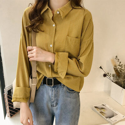 Spring Autumn Women Blouse Long Sleeve Work Shirts Women office Tops Striped Blouse
Spring Autumn Women Blouse Long Sleeve Work Shirts Women office Tops Striped Blouse