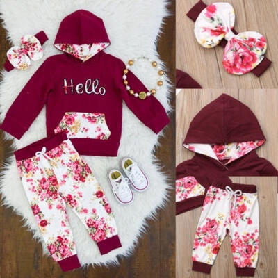 Newborn Kid Baby Girl Boys Floral Clothes Outfits Hooded Tops Shirt Pants Headband 3PCS
Newborn Kid Baby Girl Boys Floral Clothes Outfits Hooded Tops Shirt Pants Headband 3PCS