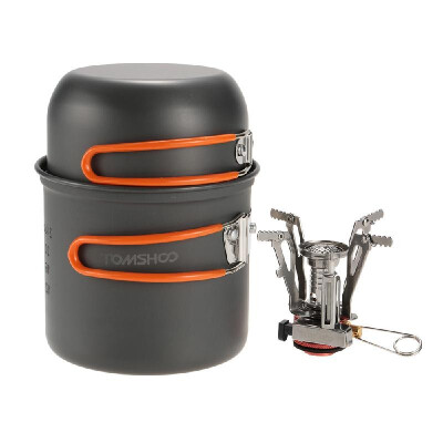 TOMSHOO Outdoor Camping Hiking Cookware with Mini Camping Piezoelectric Ignition Stove Backpacking Cooking Picnic Pot Set Cook Set
TOMSHOO Outdoor Camping Hiking Cookware with Mini Camping Piezoelectric Ignition Stove Backpacking Cooking Picnic Pot Set Cook Set