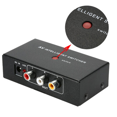 Portable AV Intelligent Switcher 2 to 1 Channel RCA Audio Video Switcher with Button Control Support Auto Manual Control for DVD
Portable AV Intelligent Switcher 2 to 1 Channel RCA Audio Video Switcher with Button Control Support Auto Manual Control for DVD