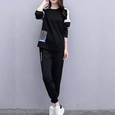 Women Summer Loose Simple Long Sleeve Pants Solid Color Round Collar Tops Casual Slim Pants Two-Piece Suit
Women Summer Loose Simple Long Sleeve Pants Solid Color Round Collar Tops Casual Slim Pants Two-Piece Suit