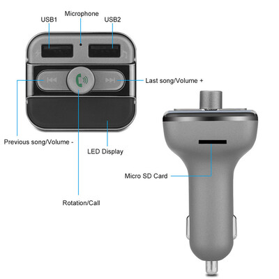 〖Follure〗New Bluetooth Car Kit Wireless FM Transmitter Dual USB Charger Audio MP3 Player
〖Follure〗New Bluetooth Car Kit Wireless FM Transmitter Dual USB Charger Audio MP3 Player