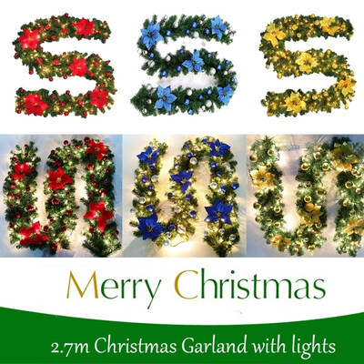 270cm Garland Christmas Illuminated LED Light Flower Ball Decoration Pine Xmas Festive Wreath Stairs Fireplace
270cm Garland Christmas Illuminated LED Light Flower Ball Decoration Pine Xmas Festive Wreath Stairs Fireplace