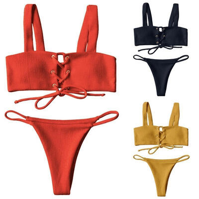 Fashion Women Bikini Ladies Bandage Push-up Padded Bra Bikini Set Triangle Swimsuit Swimwear Bathing
Fashion Women Bikini Ladies Bandage Push-up Padded Bra Bikini Set Triangle Swimsuit Swimwear Bathing
