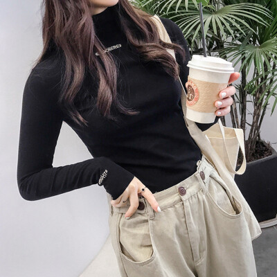 Tailored Autumn Winter Women Long Sleeve Letter Pullover Turtleneck Velvet Basic Tops
Tailored Autumn Winter Women Long Sleeve Letter Pullover Turtleneck Velvet Basic Tops