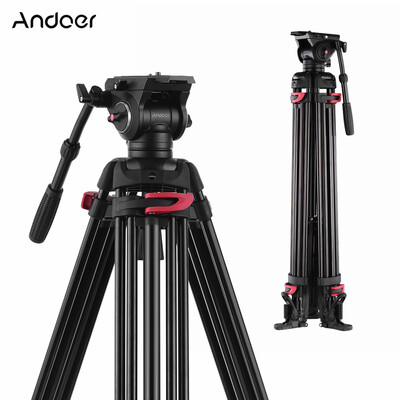 Andoer XTK-8018 Professional Photography Tripod Stand Aluminium Alloy with 360° Panorama Fluid Hydraulic Bowl Head Horseshoe-shape
Andoer XTK-8018 Professional Photography Tripod Stand Aluminium Alloy with 360° Panorama Fluid Hydraulic Bowl Head Horseshoe-shape