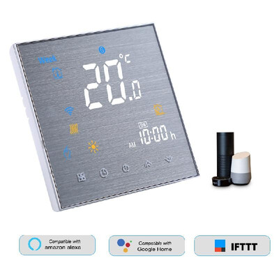 BTH-3000L-GALW WiFi Smart Thermostat for Water Heating Digital Temperature Controller Large LCD Display Touch Button Voice Control
BTH-3000L-GALW WiFi Smart Thermostat for Water Heating Digital Temperature Controller Large LCD Display Touch Button Voice Control