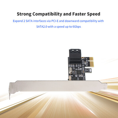 PCI-E to SATA30 Expansion Card SATA 2 Ports Adapter Card 6Gbps with Driver CD Support Low Profile Bracket
PCI-E to SATA30 Expansion Card SATA 2 Ports Adapter Card 6Gbps with Driver CD Support Low Profile Bracket