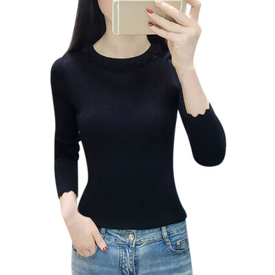 Soft O-Neck Sweater Women Winter Autumn Lace Knitted Sweaters Christmas Sweater Women Pullover Sweater Pull Femme Jumper
Soft O-Neck Sweater Women Winter Autumn Lace Knitted Sweaters Christmas Sweater Women Pullover Sweater Pull Femme Jumper