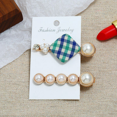 Pearl Hair Clip Headwear Sweet Pearl Hairpin Lattice Word Clip Sid Two piece Set Pearl Alloy Resin Hairpin Headdress Accessories
Pearl Hair Clip Headwear Sweet Pearl Hairpin Lattice Word Clip Sid Two piece Set Pearl Alloy Resin Hairpin Headdress Accessories