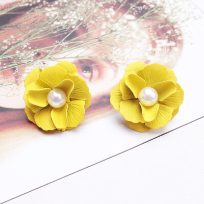 2019 New Korean Style Spray Paint Big Flower Stud Earrings For Women Fashion Summer Elegant Sweet Jewelry Accessories Brincos
2019 New Korean Style Spray Paint Big Flower Stud Earrings For Women Fashion Summer Elegant Sweet Jewelry Accessories Brincos