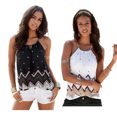 2018 womens summer sale through eBay printing sling V-neck shirt beach casual wild shirt 8905 Black print
2018 womens summer sale through eBay printing sling V-neck shirt beach casual wild shirt 8905 Black print