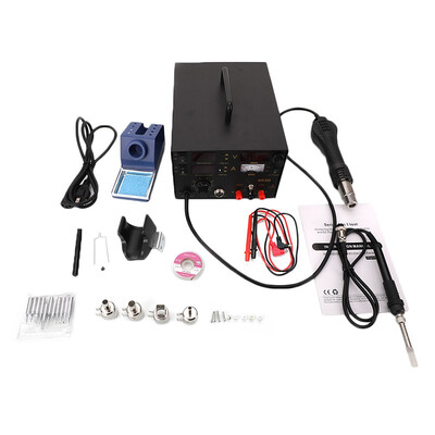 Ktaxon 3 in 1 853D 1A DC Power Supply SMD BGA Desoldering Rework Solder Station Hot Air Gun Welder Tool Kit with NozzeLs
Ktaxon 3 in 1 853D 1A DC Power Supply SMD BGA Desoldering Rework Solder Station Hot Air Gun Welder Tool Kit with NozzeLs