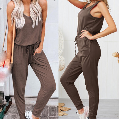 Starmoon Fashion Women Summer Loose O-Neck Sleeveless Pure Color Jumpsuit Leisure Suit
Starmoon Fashion Women Summer Loose O-Neck Sleeveless Pure Color Jumpsuit Leisure Suit