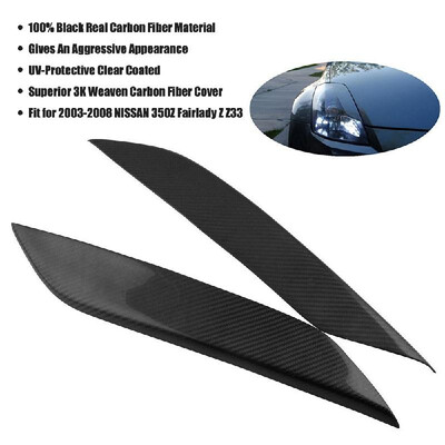 Carbon Fiber Headlight Eye Lid Covers Car Front Trim Decoration for 2003-2008 NISSAN 350Z Fairlady Z Z33
Carbon Fiber Headlight Eye Lid Covers Car Front Trim Decoration for 2003-2008 NISSAN 350Z Fairlady Z Z33