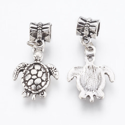 Tibetan Style Alloy European Dangle Beads Large Hole Pendants Tortoise Antique Silver 33mm Hole 5mm Pendant 22x16x25mm
Tibetan Style Alloy European Dangle Beads Large Hole Pendants Tortoise Antique Silver 33mm Hole 5mm Pendant 22x16x25mm